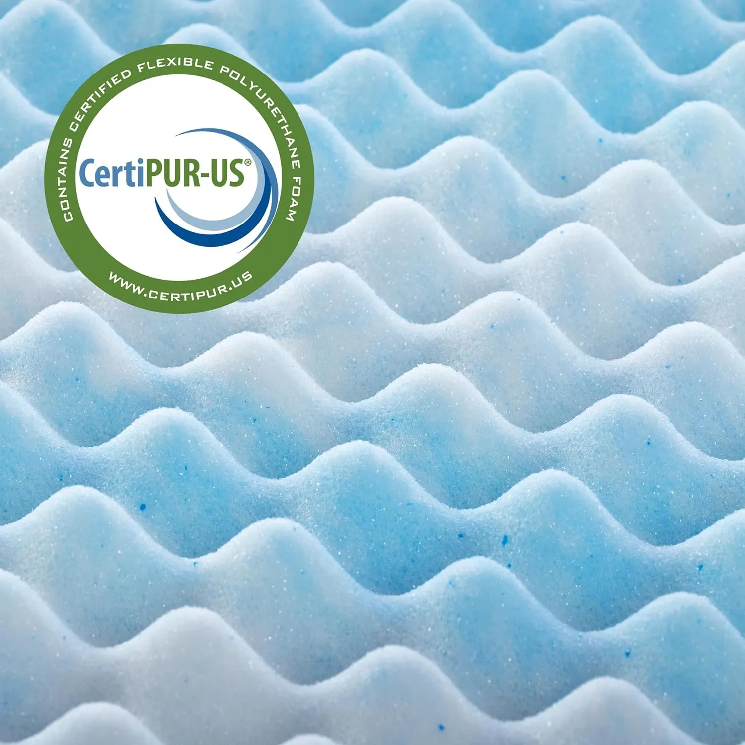 ZINUS 2 Inch Swirl Gel Cooling Memory Foam Mattress Topper, Smaller, More Convenient WonderBox Packaging, Cooling, Airflow Design, CertiPUR-US Certified, Queen