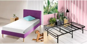ZINUS 5 Inch Cooling Essential Foam Mattress and SmartBase Metal Mattress Foundation Set / Bed and Mattress Set / No Box Spring Needed / Mattress in a Box, Twin
