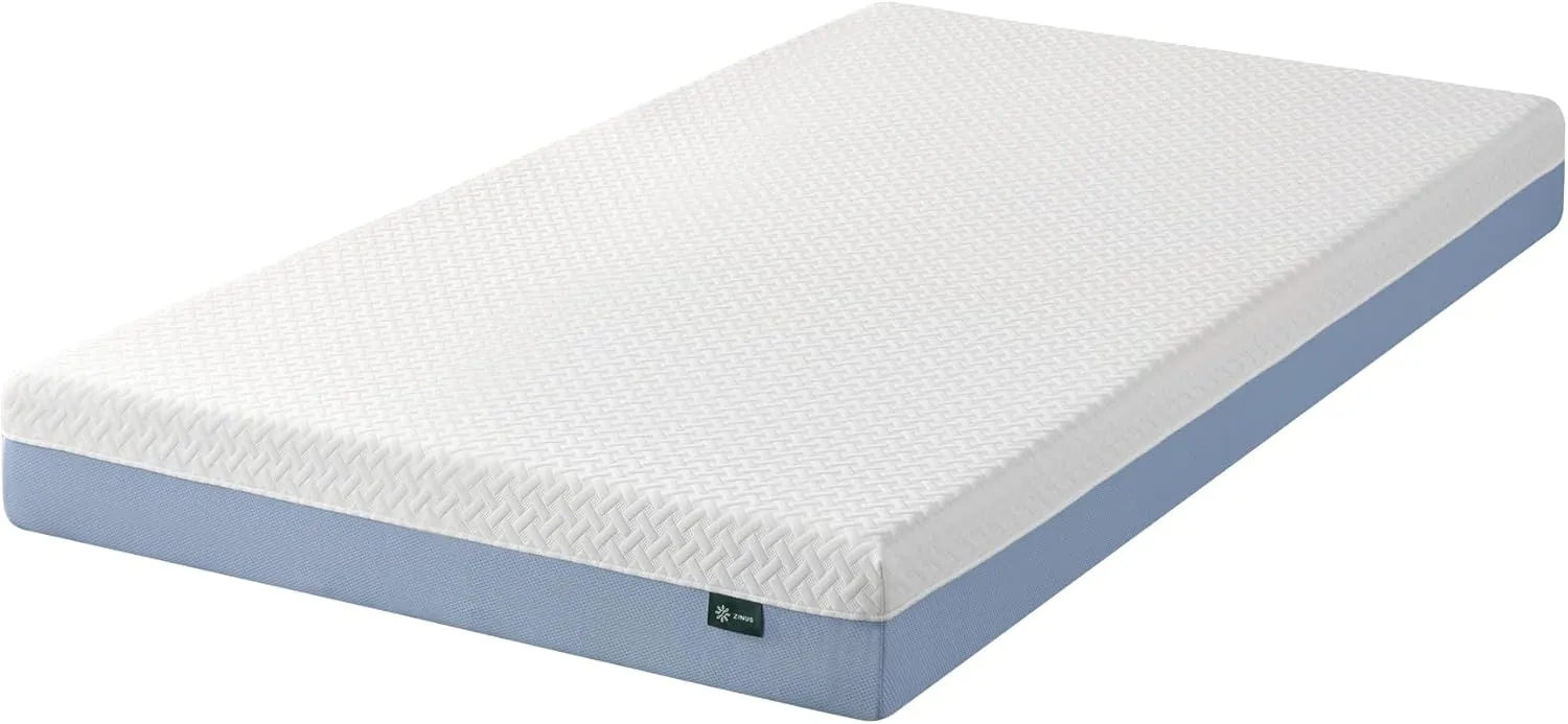 ZINUS 6 Inch Cooling Essential Memory Foam Mattress [New Version], Twin, Fiberglass Free, Medium Feel, Cooling Airflow Memory Foam, Certified Safe Foams & Fabric, Mattress in A Box