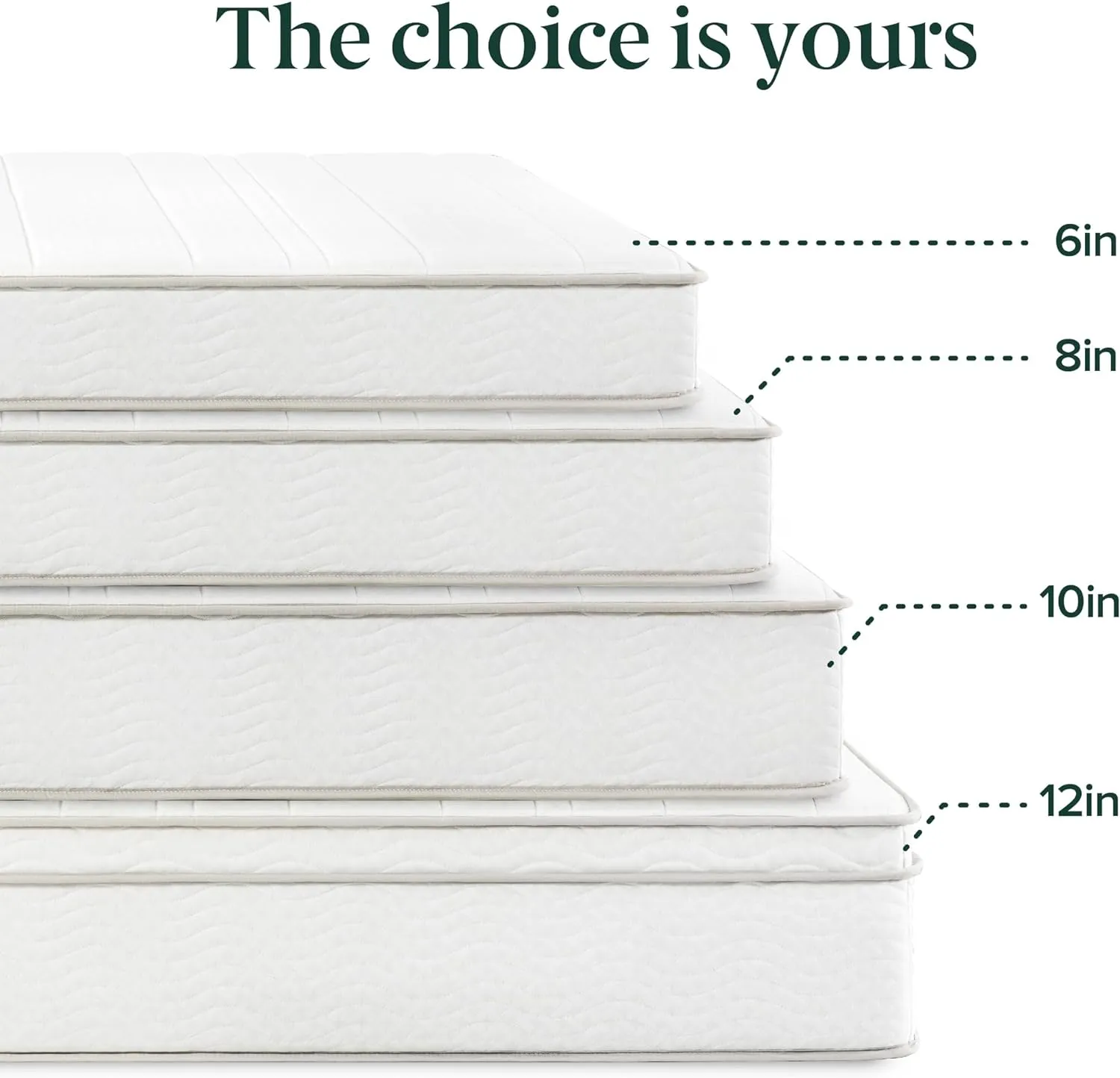 ZINUS 6 Inch Foam and Spring Hybrid Mattress, 2 Pack [New Version], Twin, Fiberglass Free, Bunk Bed Compatible, Durable Support, Certified Safe Foams & Fabric, Mattress in A Box