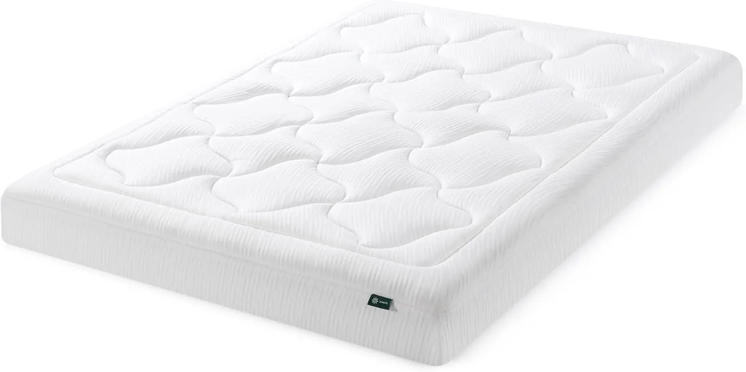 ZINUS 8 Inch Cloud Memory Foam Mattress, Twin, Fiberglass Free, Pressure Relieving, Mattress in A Box, CertiPUR-US Certified, White