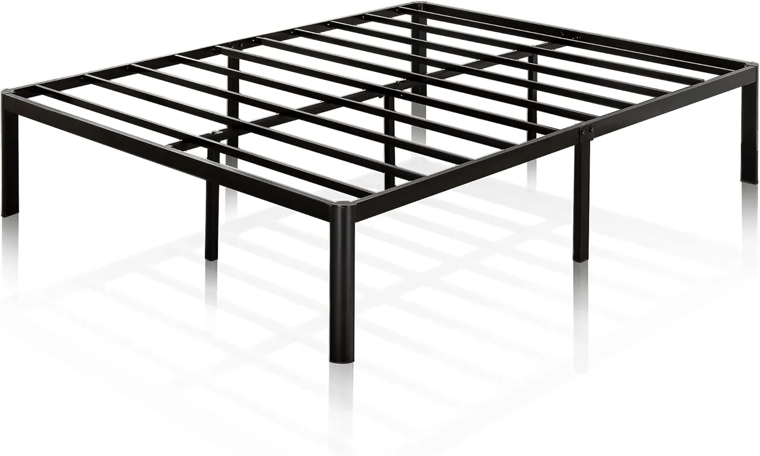 ZINUS Van 16 Inch Metal Platform Bed Frame, Steel Slat Support, No Box Spring Needed, Easy Assembly, Black, Queen